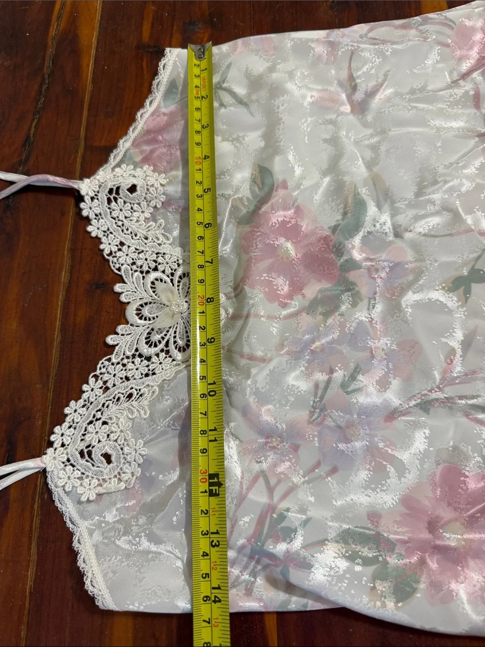 Vintage Floral Slip set Cami & Skirt Slip dress lace pastel flowers - Picture 9 of 9
